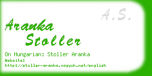 aranka stoller business card